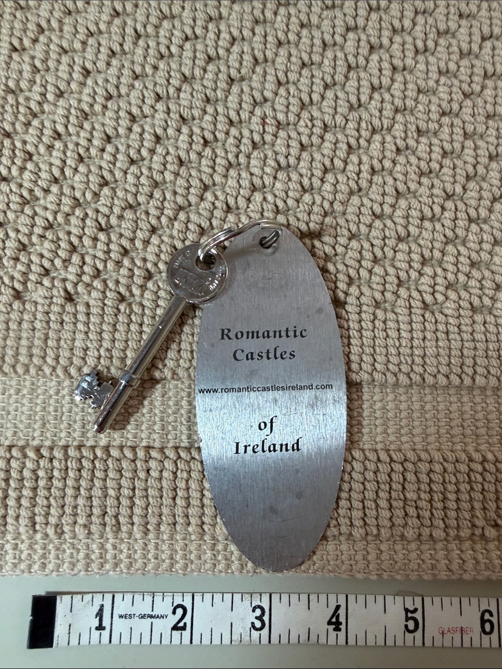 Romantic Castles of Ireland Silver Keychain